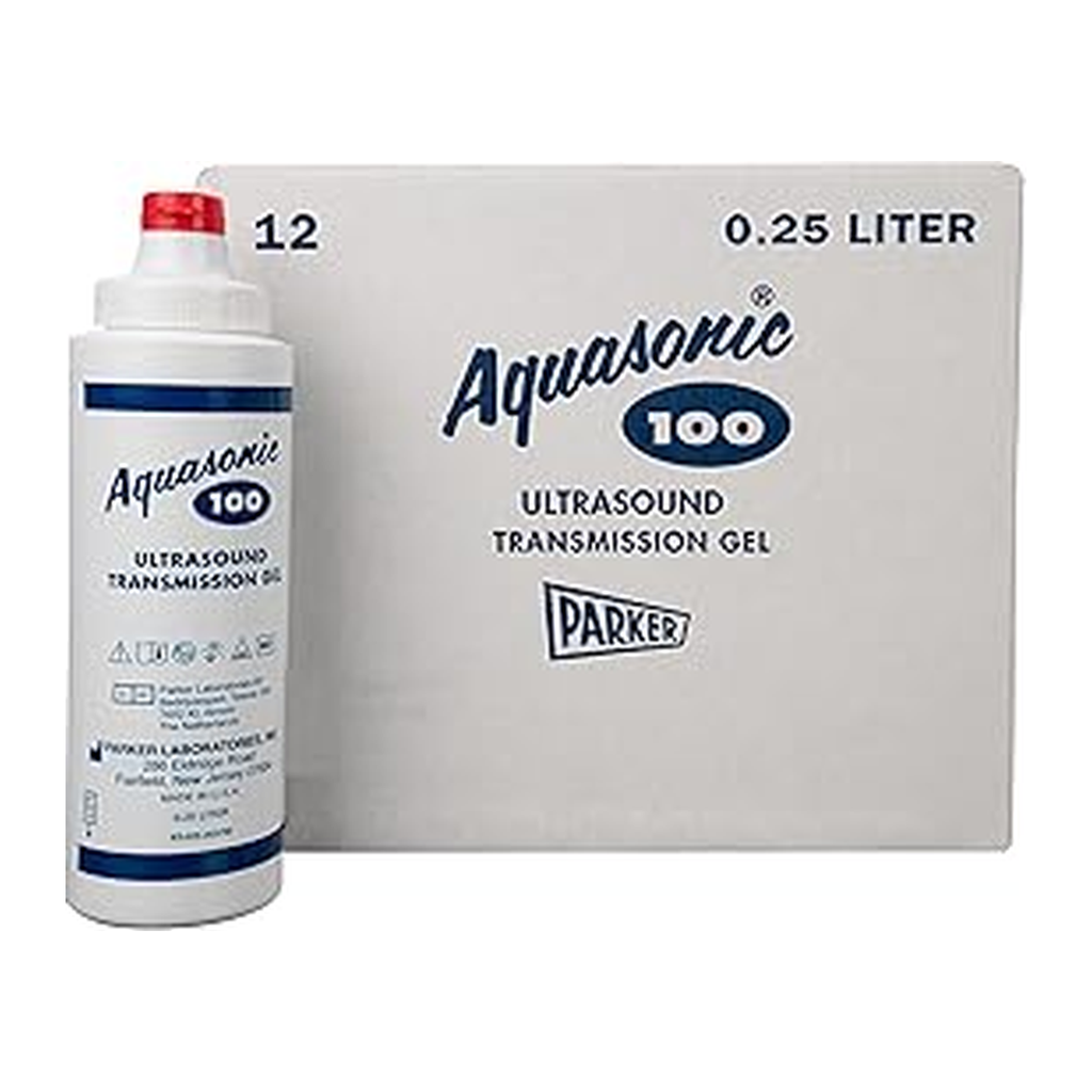 Aquasonic 100 ultrasound transmission gel, case of 12 dispenser bottles