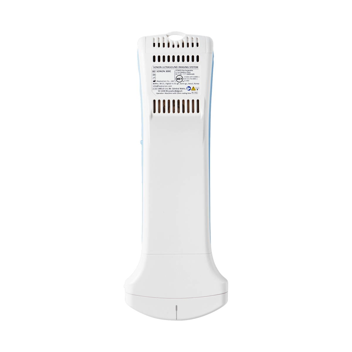 Healcerion SONON 300C, back view with device label