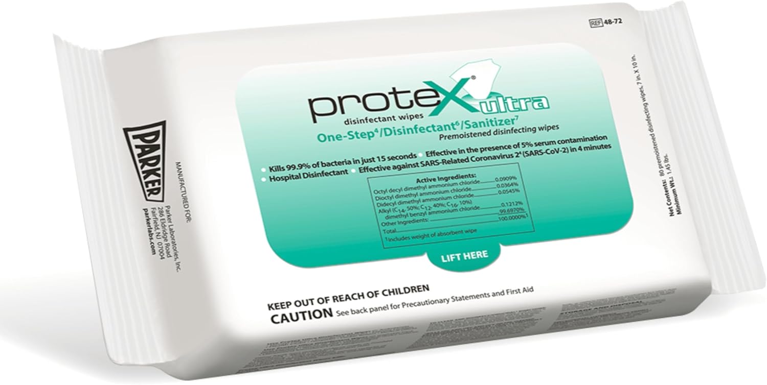 Protex Ultra Disinfectant wipes. 1 Box of 12 Softpacks each containing 60 wipes.